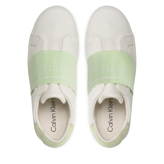Calvin Klein Sneakers Calvin Klein Clean Cupsole Slip On-He HW0HW01416 Marshmallow/Spirit Green 01U