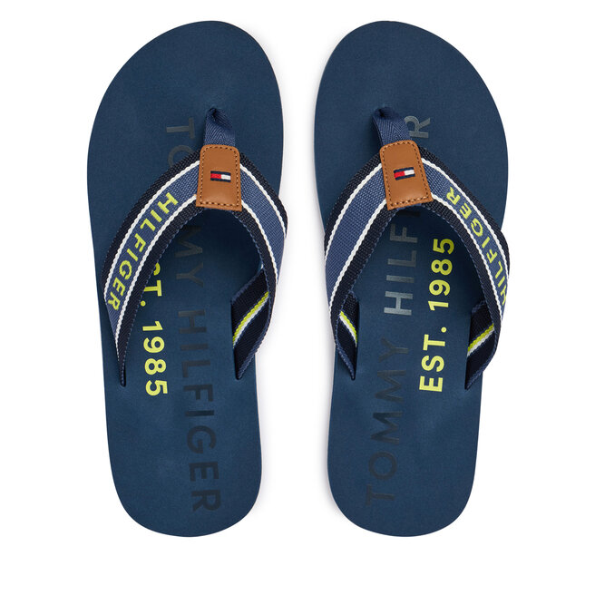 Japonki Tommy Hilfiger Sporty Hilfiger Beach Sandal FM0FM05805 Niebieski -