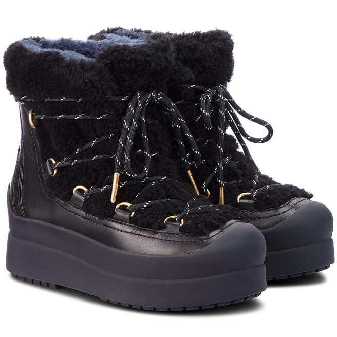 Tory burch courtney shearling boots new arrivals