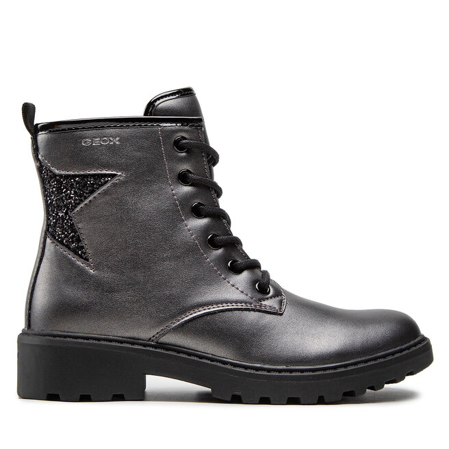 Kozaki Geox J Casey G. G J9420G 0NFEW - S Srebrny