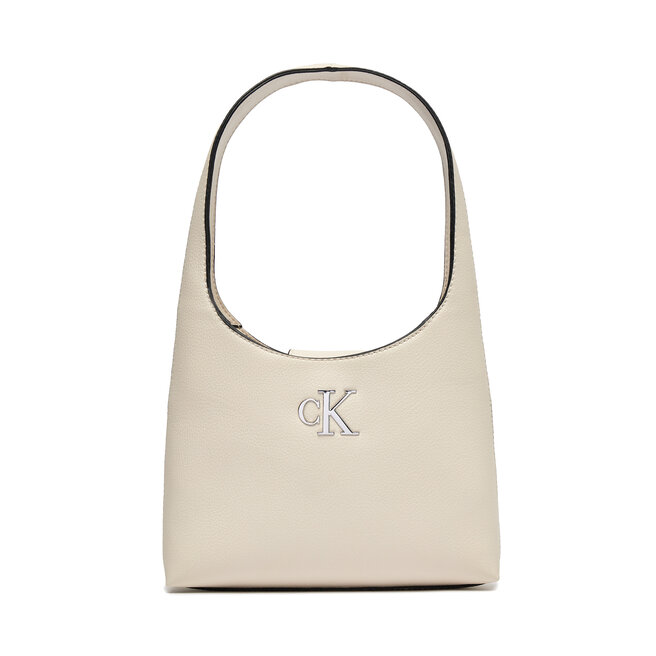 Torebka Calvin Klein Jeans Minimal Monogram Shoulder Bag - Écru