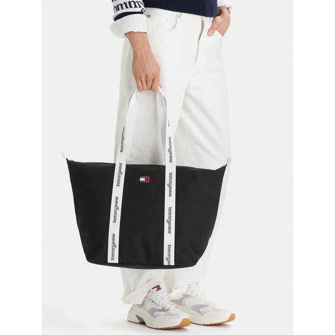Torebka Tommy Jeans Tjw Ess Daily Tote AW0AW18461 Czarny -