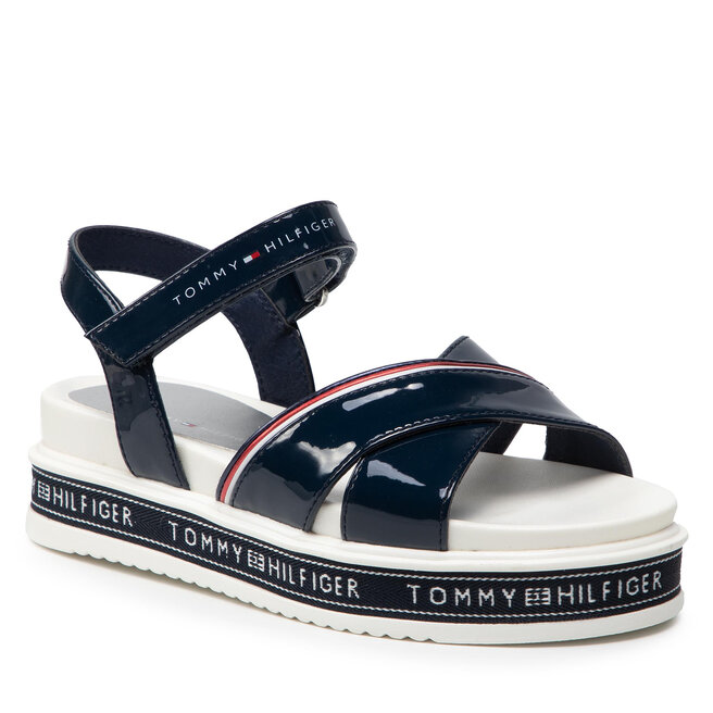 Tommy Hilfiger Szandál Tommy Hilfiger Platform Velcro Sandal T3A2-32178-0774 M Blue 800