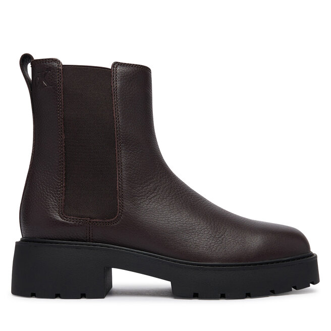 Sztyblety Calvin Klein Chunky Chelsea Boot Lth YW0YW02072 Bordowy