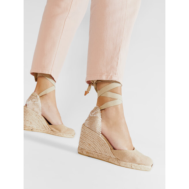 Espadryle Castañer Carina/8/002 021642-2017 Beżowy - kobiece