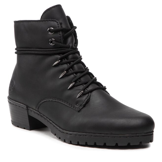 Botine Rieker botki Schwarz