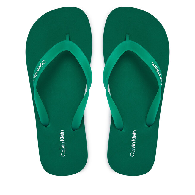 Japonki Calvin Klein Logo Strap HM0HM02105 Zielony -