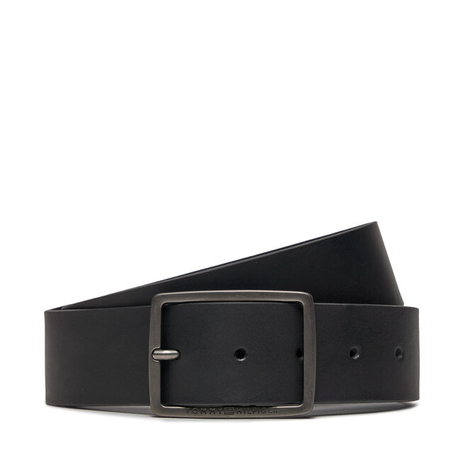 Pasek Męski Tommy Hilfiger Jeans Buckle 4.0 Texture - Czarny