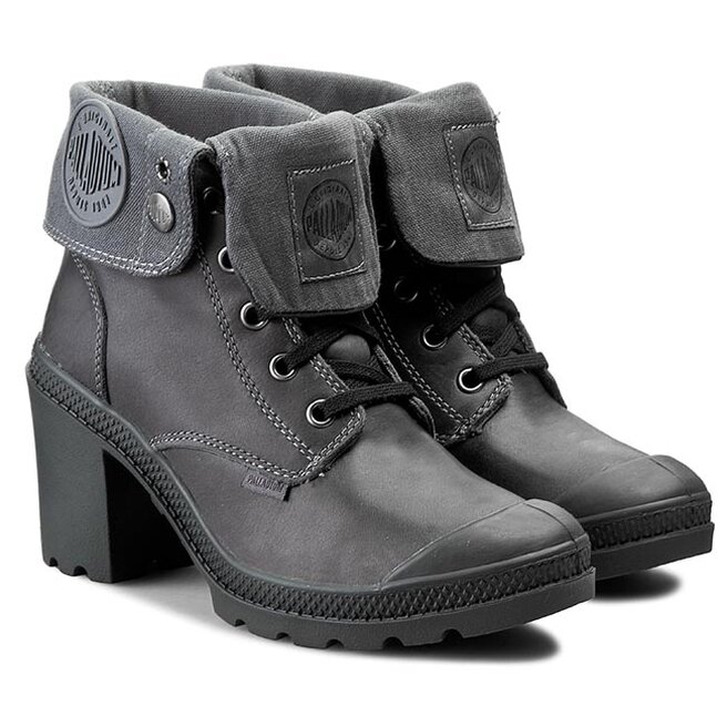 Botki Palladium Baggy Heel Leather 93451 028 M Cstlerck Prte Blk