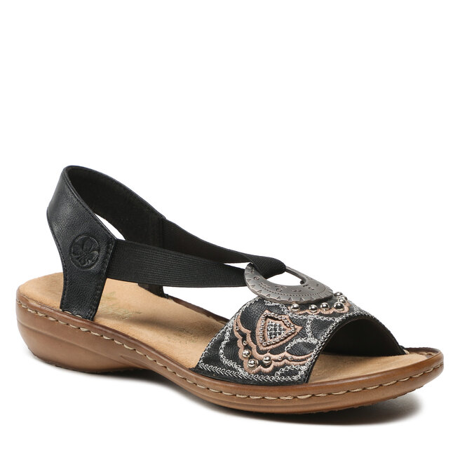 Sandale Rieker 608B9-00 Schwarz