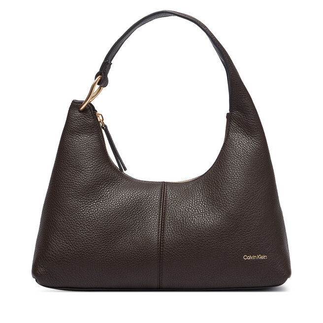 Torebka Calvin Klein Slouchy Leather Shoulder Bag LV04F3657G Brązowy -
