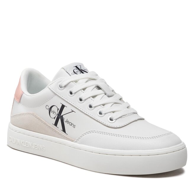 Sneakers Calvin Klein Jeans Classic Cupsole Lth-Su Mono W YW0YW00699 White/Peach 02T