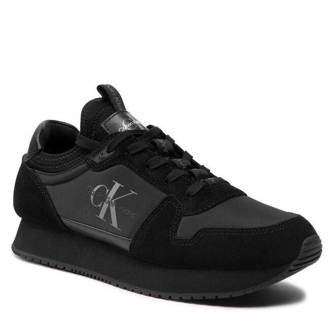 Calvin Klein Jeans Αθλητικά Calvin Klein Jeans Runner Sock Laceup Ny-Lth YM0YM00553 Triple Black 0GL