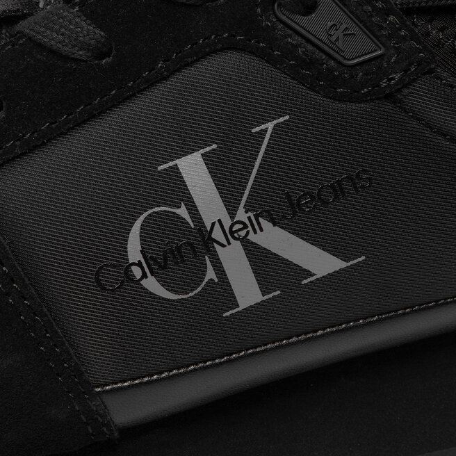 Calvin Klein Jeans Sneakers Calvin Klein Jeans Runner Sock Laceup Ny-Lth YM0YM00553 Triple Black 0GL