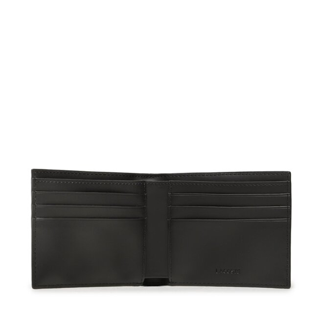Lacoste Portofel Mare pentru Bărbați Lacoste S Billfold NH3697LX Monogram Noir Gris H45