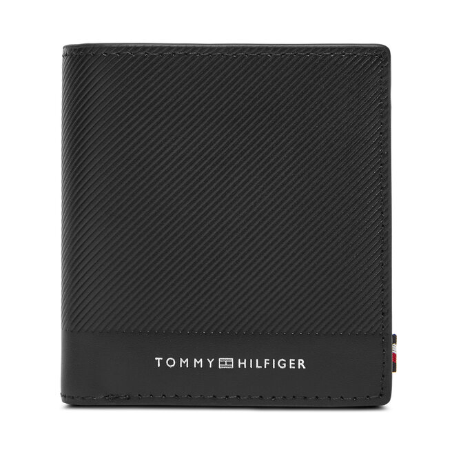 Duży Portfel Męski Tommy Hilfiger Th Foundation Trifold - Czarny