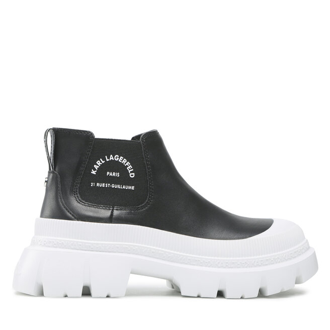 KARL LAGERFELD Chelsea KARL LAGERFELD KL43530 Black Leather w/White