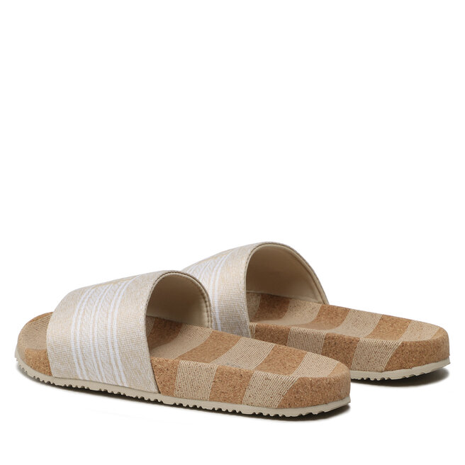Tommy Jeans Șlapi Tommy Jeans Th Woven Slide FW0FW07259 Light Sandalwood RBS