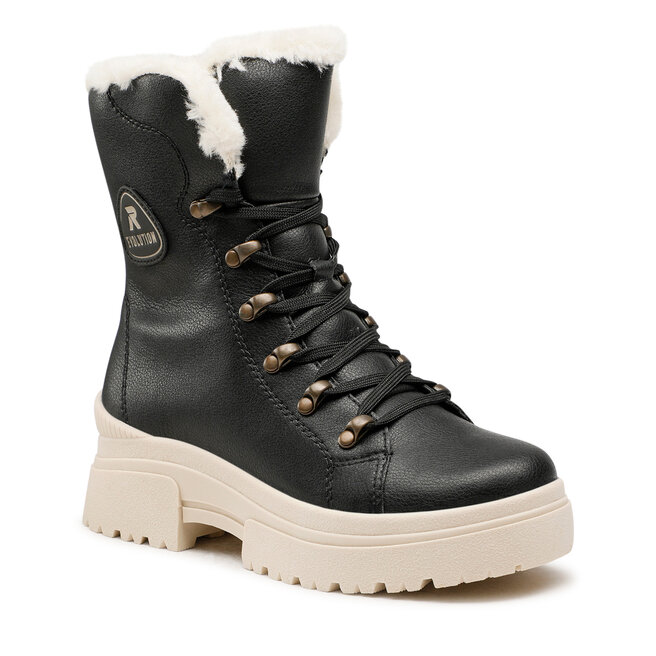 Botine Rieker W0372-00 Schwarz