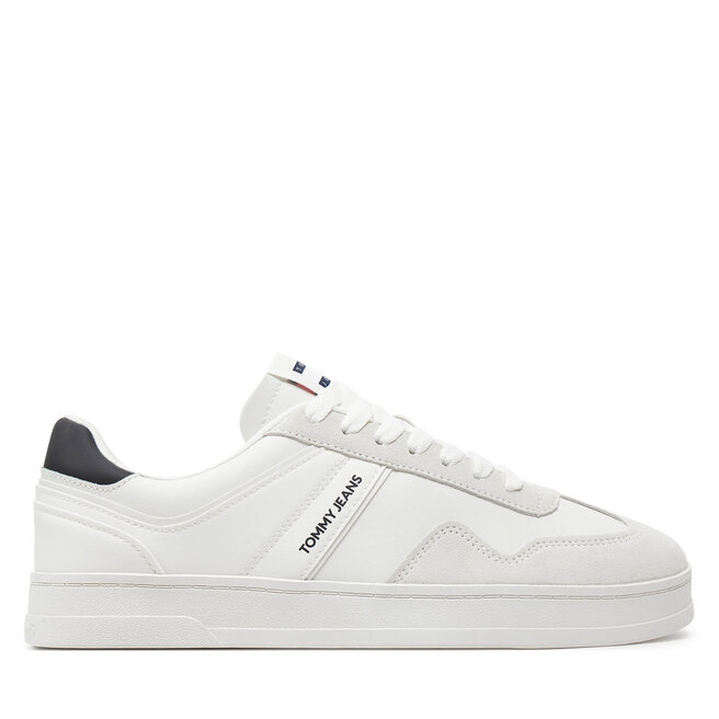 Sneakersy Tommy Jeans Tjm Leather Retro Cupsole - Écru