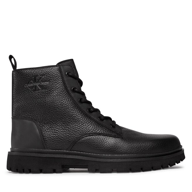 Calvin Klein Jeans Ghete Calvin Klein Jeans Eva Mid Laceup Boot Lth YM0YM00751 Triple Black 0GT