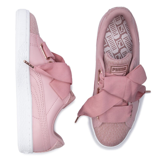 c Puma Basket Heart Woven Rose Wns 369649 01 Bridal Rose