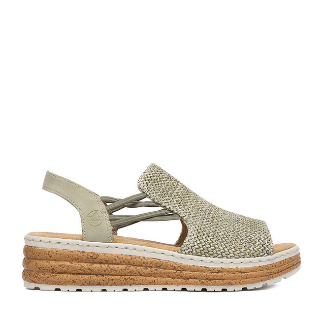 Sandały Rieker CEO-62741-52 Zielony - kobiece