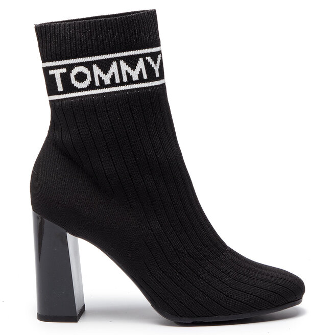 Tommy Jeans Μποτάκια Tommy Jeans Knit Tommy Jeans Heeld Boot EN0EN00524 Black 990