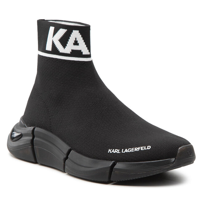 Sneakers KARL LAGERFELD KL63242 Black Knit Textile/Mono Black imagine noua