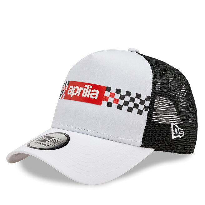 Czapka z daszkiem New Era Checker Print Trucker Aprilia - Biały