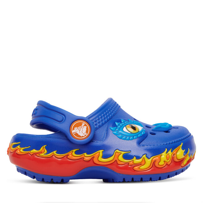 Klapki Crocs Toddler Classic IAM Dragon Lights Clog 212510 Niebieski -