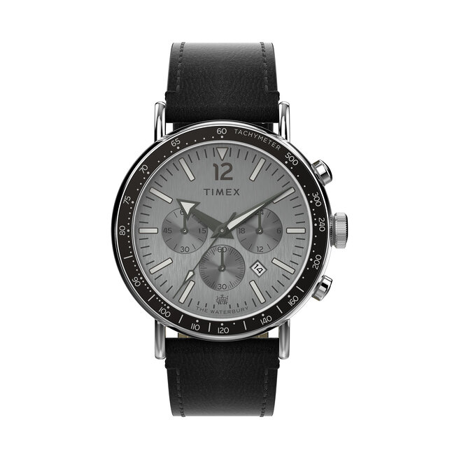 Timex Ρολόι Timex Waterbury Standard TW2W47400 Silver/Black