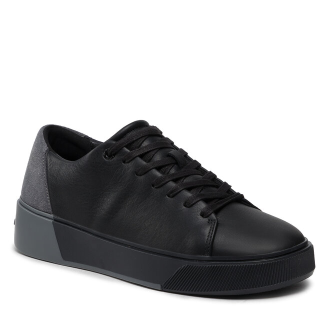 Sneakers Calvin Klein Low Top Lace Up HM0HM00676 Black/Medium Charcoal 0GM 0GM imagine noua