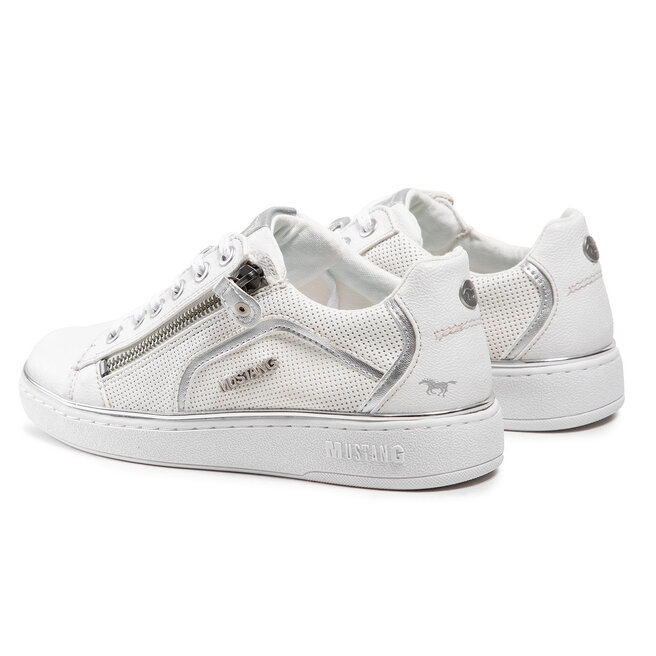 Mustang Damen Sneaker 1487-303 – Halbschuh Mit Schnürung & Reißverschluss, Bequeme Textilinnenausstattung