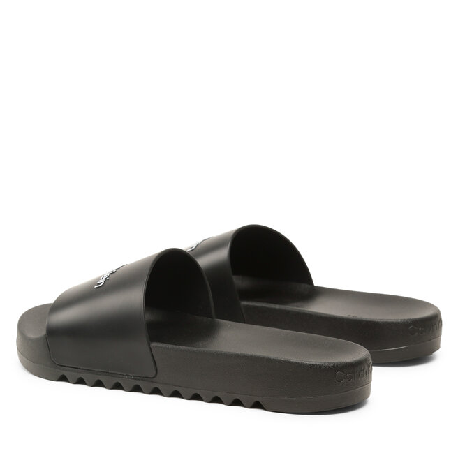 Calvin Klein Șlapi Calvin Klein Chuncky Pool Slide Rub HM0HM01063 Ck Black BEH