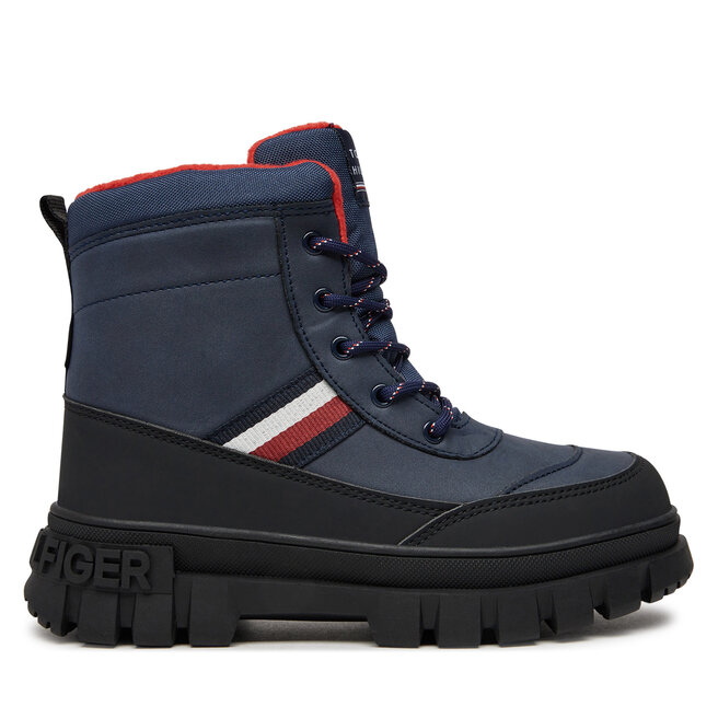Trapery Tommy Hilfiger Stripes Fur Boot - S Granatowy