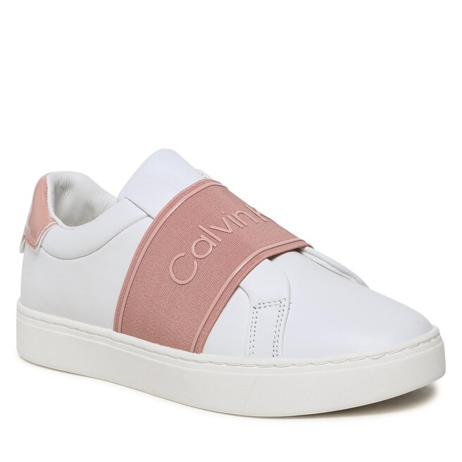 Calvin Klein Сникърси Calvin Klein Cupsole Slip On HW0HW01352 White/Cafe Au Lait 0LB