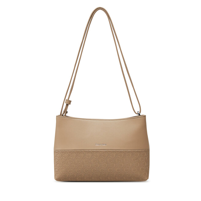 Torebka Calvin Klein Ck Mixmedia Convertible Bag_Mono - Beżowy