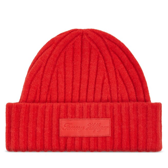 Czapka Tommy Hilfiger Tommy Twist Beanie - Pomarańczowy