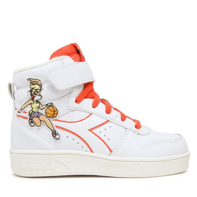 Diadora Сникърси Diadora Magic Basket Mid Lola Ps 501.178933 01 C6287 White/Coral