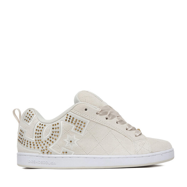 Sneakersy DC Shoes EO-COURT GRAFFIK SE DC01666102 Écru - kobiece