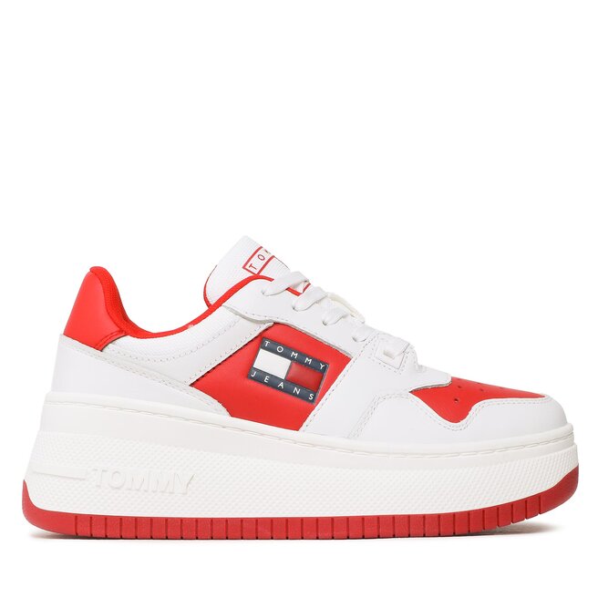 Tommy Jeans Сникърси Tommy Jeans Retro Basket Flatf EN0EN02086 Deep Crimson XNL