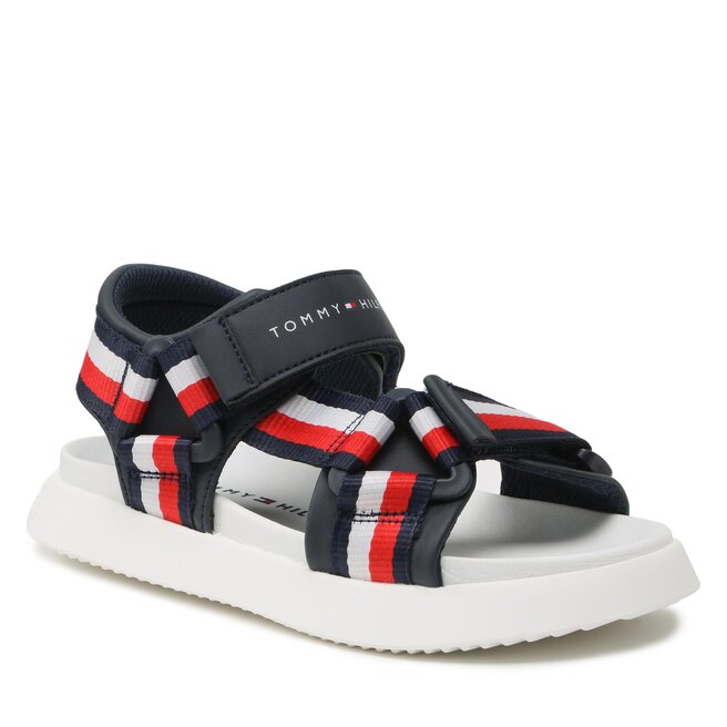 Sandale Tommy Hilfiger Stripes Sandal T3B2-32905-1355 M Blue 800 800 imagine noua gjx.ro