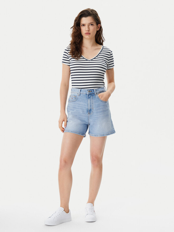 Tommy Jeans Tommy Jeans T-Shirt Essential DW0DW17385 Dunkelblau Slim Fit