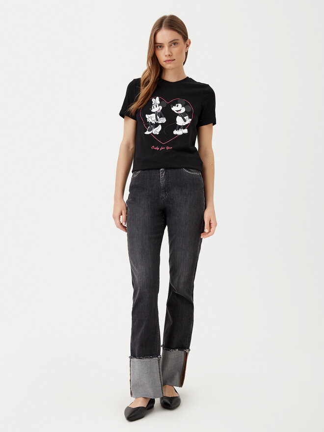 ONLY ONLY Marškinėliai Mickey 15317991 Juoda Regular Fit