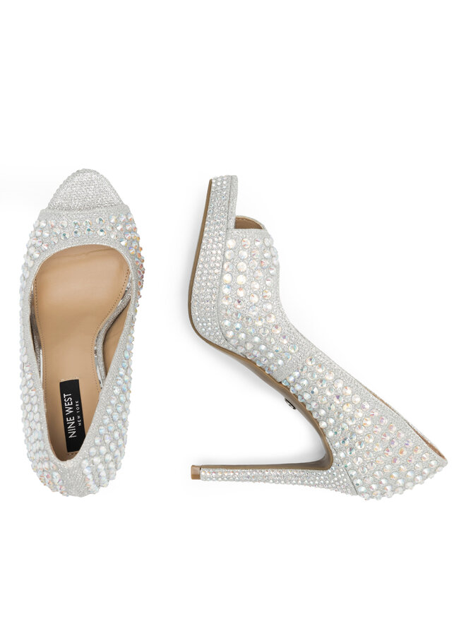 Nine West Szpilki Nine West MAIRA SY8020-9NW Srebrny
