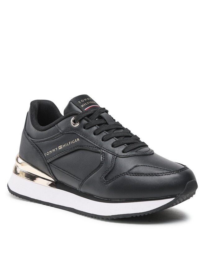 Tommy Hilfiger Sneakersy Tommy Hilfiger Elevated Feminine Leather Runner FW0FW07108 Čierna
