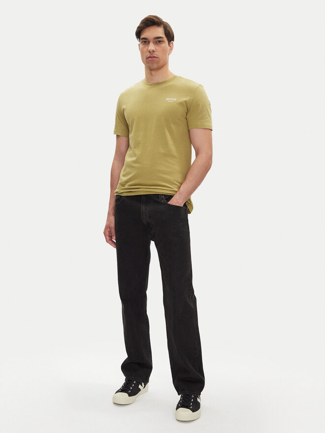 Mustang Mustang T-shirt Austin 1016273 Zelena Regular Fit