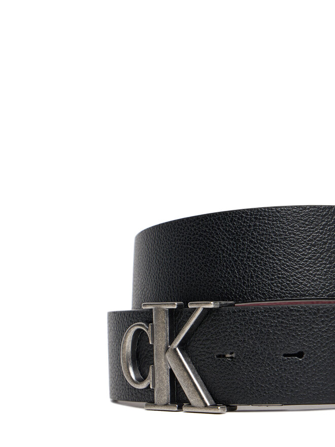 Calvin Klein Ζώνη Ανδρική Calvin Klein Monogram Buckle 35Mm Adj/Rev LV04D7017G Μαύρο