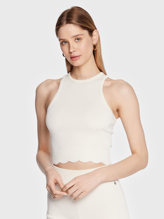 Guess Guess Top Ada W3GZ00 Z2Z80 Écru Regular Fit